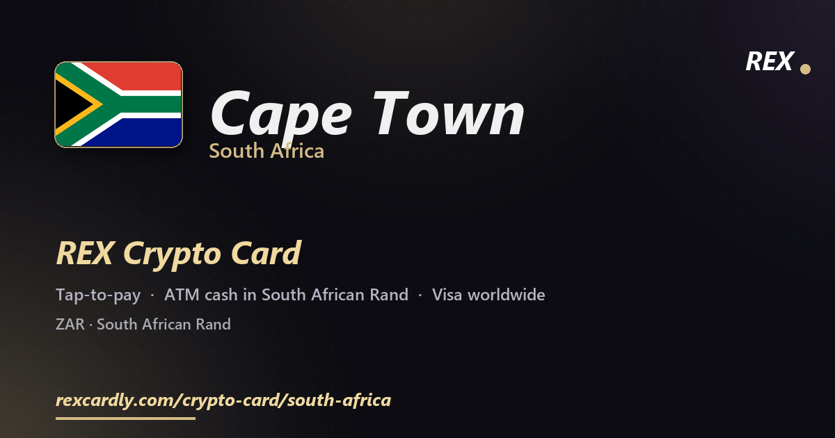 REX Crypto Card in Cape Town, South Africa โ tap-to-pay Visa, ATM cash in South African Rand